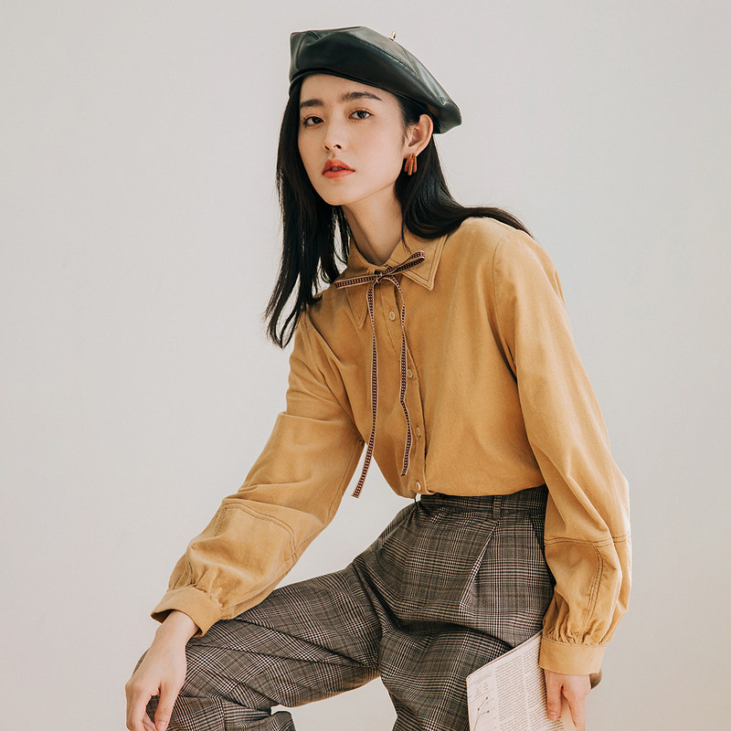 茵曼2021长袖衬衣 茵曼一零一度衬衫