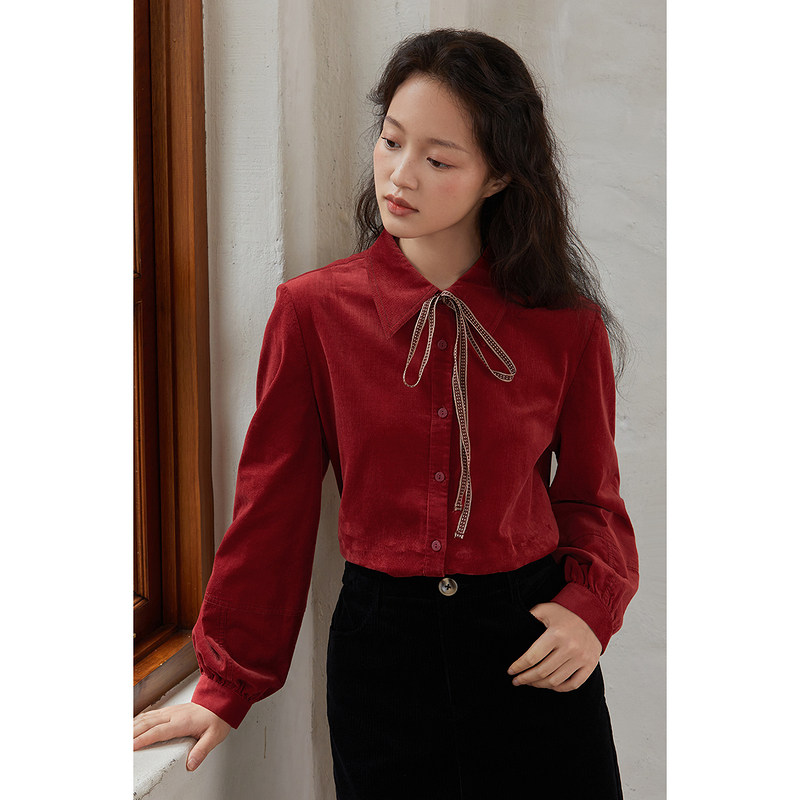 茵曼2021长袖衬衣 茵曼一零一度衬衫