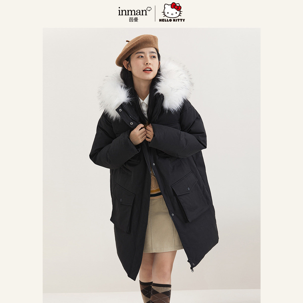 【商场同款】茵曼三丽鸥联名羽绒服 茵曼一零一度羽绒服