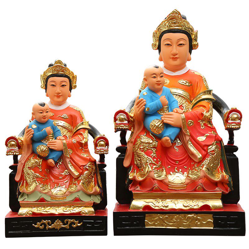 送子娘娘注生娘i娘12寸16寸送子老母家用树脂求子供奉摆件送子观