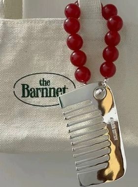 韩版时尚百搭银色梳子吊坠项链