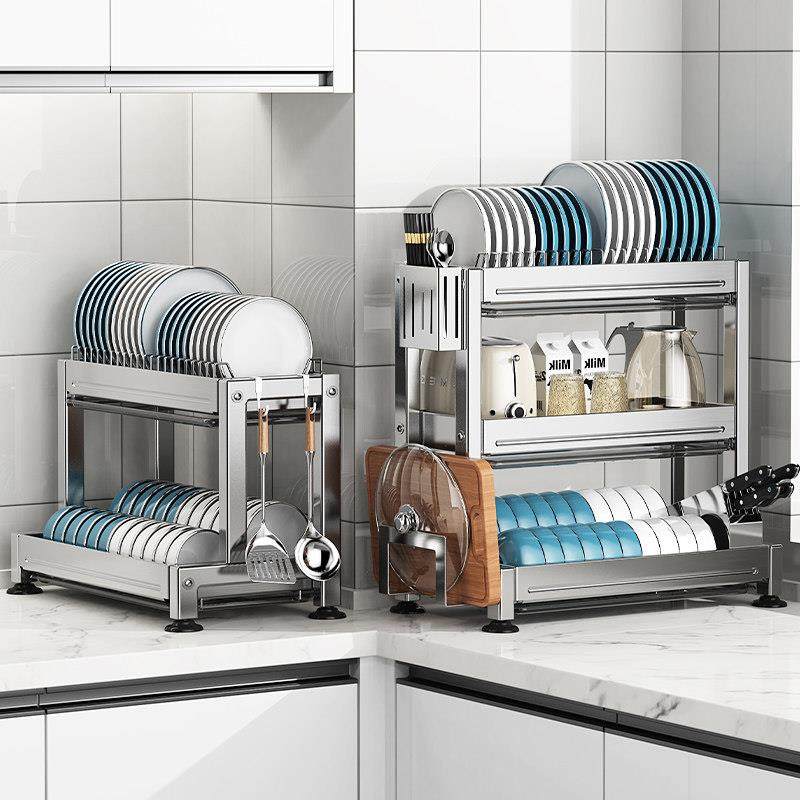 速发304不锈钢厨房碗架沥水架碗碟置物架家用碗盘柜放碗盘碗筷收,淘宝优惠券,粉丝福利购,淘宝优惠卷