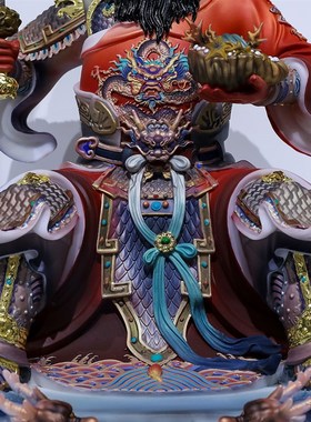 速发汉白玉招财四客赤龙王佛像店铺招财广利龙王家用海中厅式工艺