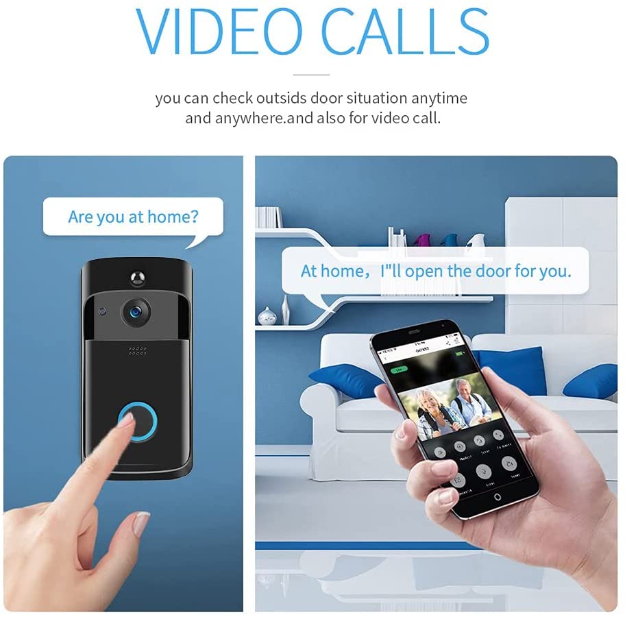 网红Video Doorbell Camera HD WiFi Doorbell Wireless Operated - 图1