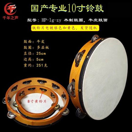 Professional performance of single row and double row tambourine German Maier LP
