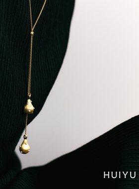 回予露珠梨梨手工拉丝毛衣链