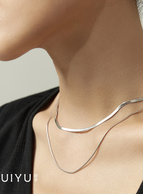 通体925银柔软蛇骨链百搭日常