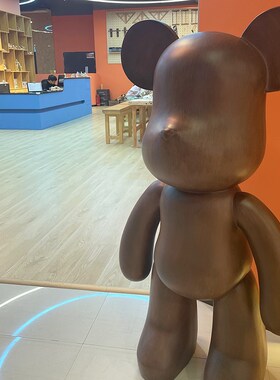 速发高端熊存钱罐落客大摆件地居电视柜样板间家厅新中式装饰