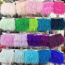 8-10 cm Ostrich Wool Cloth Side Clothing Decorative Accessories Colorful Ostrich Feather cloth Feather Band Feather Stage Use