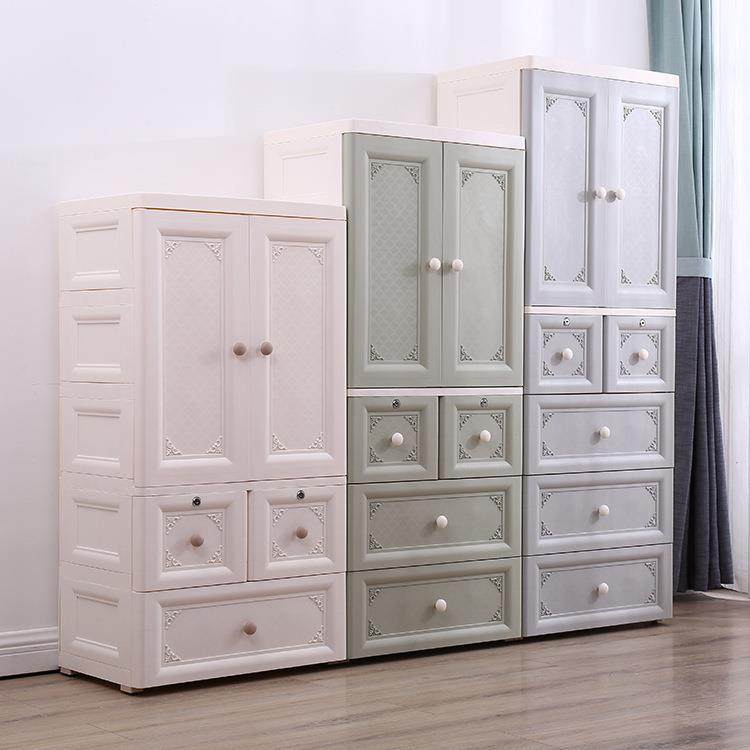 加厚儿童衣柜收纳柜抽屉式塑料双开门衣服储物柜宝宝玩具整理柜子,淘宝优惠券,粉丝福利购,淘宝优惠卷