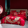 Mercury Home Textile Wedding Four-Piece Set Pure Cotton Embroidery Dragon and Phoenix