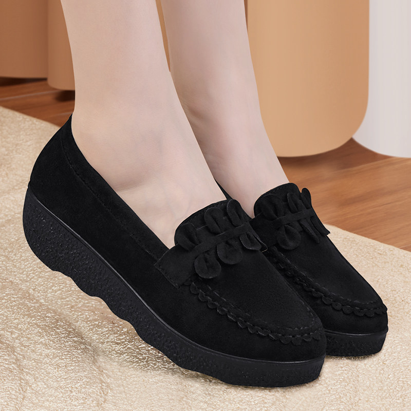 豆豆鞋女冬加绒2025新款一脚蹬老北京布鞋黑色工作鞋保暖软底棉鞋,淘宝优惠券,粉丝福利购,淘宝优惠卷