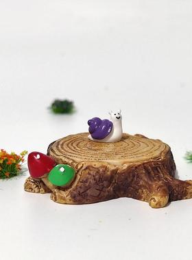 迷你仿真树墩树桩微景观盆景小摆件木桩木墩造景装饰桌面diy沙盘