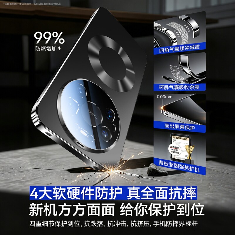 Mobile phone case new lens all-inclusive ultra-thin anti-fall matte