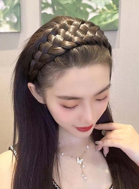 加宽边防滑发箍女新款黑棕色