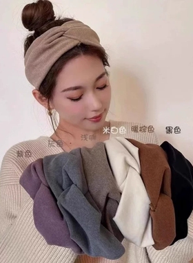 时尚布艺宽边束发带百搭绑发头饰