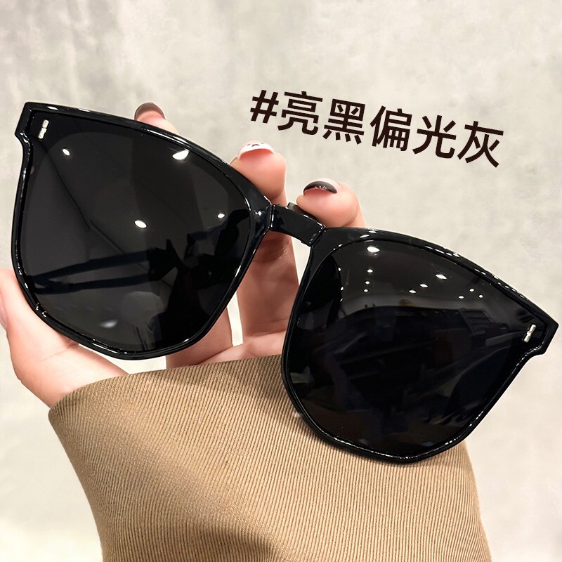 Foldable white sunglasses clip-on myopia glasses for women driving and driving sun protection UV polarized sunglasses for men