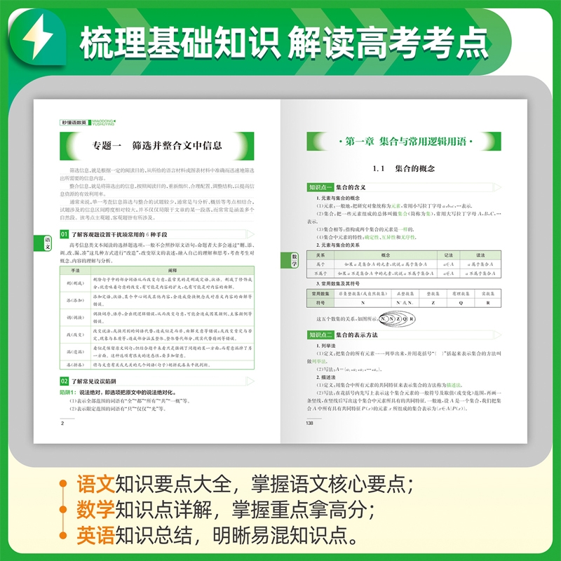 秒懂语数英高中人教版满分星2026新版 2025 高考语数外知识点汇总干货考点大盘点一本全 高一高二高三语文数学英语大全妙懂秒解 - 图0