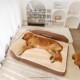 Dog kennel, winter warm dog bed, large dog golden retriever, removable and washable dog sofa cushion, four-season universal pet supplies