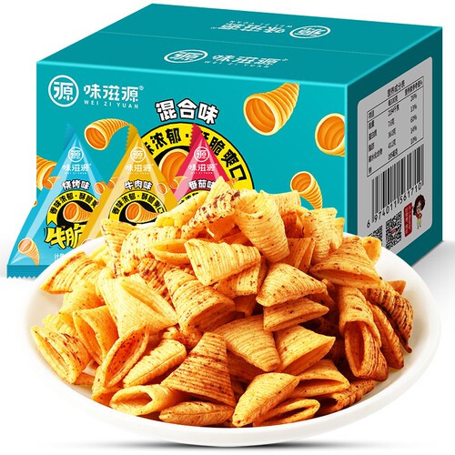 牛脆角虎牙脆妙脆角散装网红休闲小零食虎角脆500g膨化番茄味追剧 - 图3