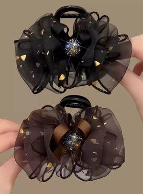 蓬松感花苞中号抓夹高级感发饰