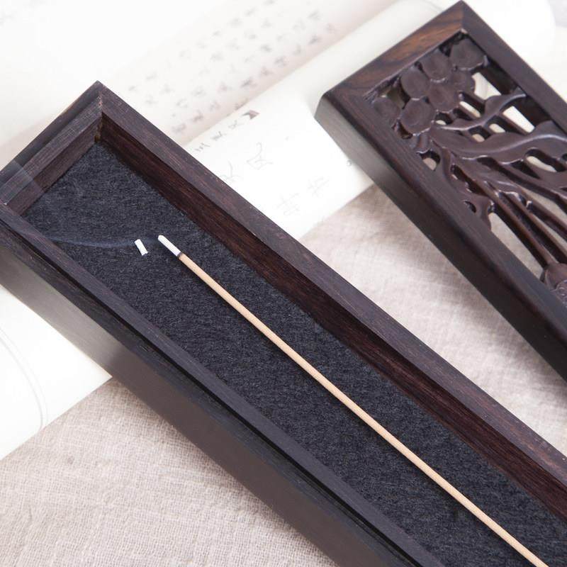 紫光檀卧香盒家用室内檀香炉荷花款实木质茶道线香盒焚香插线香炉,淘宝优惠券,粉丝福利购,淘宝优惠卷