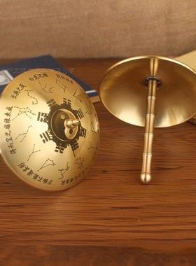黄铜风生水起小摆件时来运转风车卦黄铜伞摆件工艺品铜雨伞八卦转