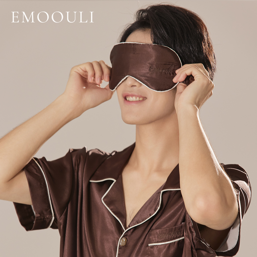 EMOOULI/一暮里定制睡衣刺绣名字冰丝绸送男友生日礼物高级感礼盒 - 图2