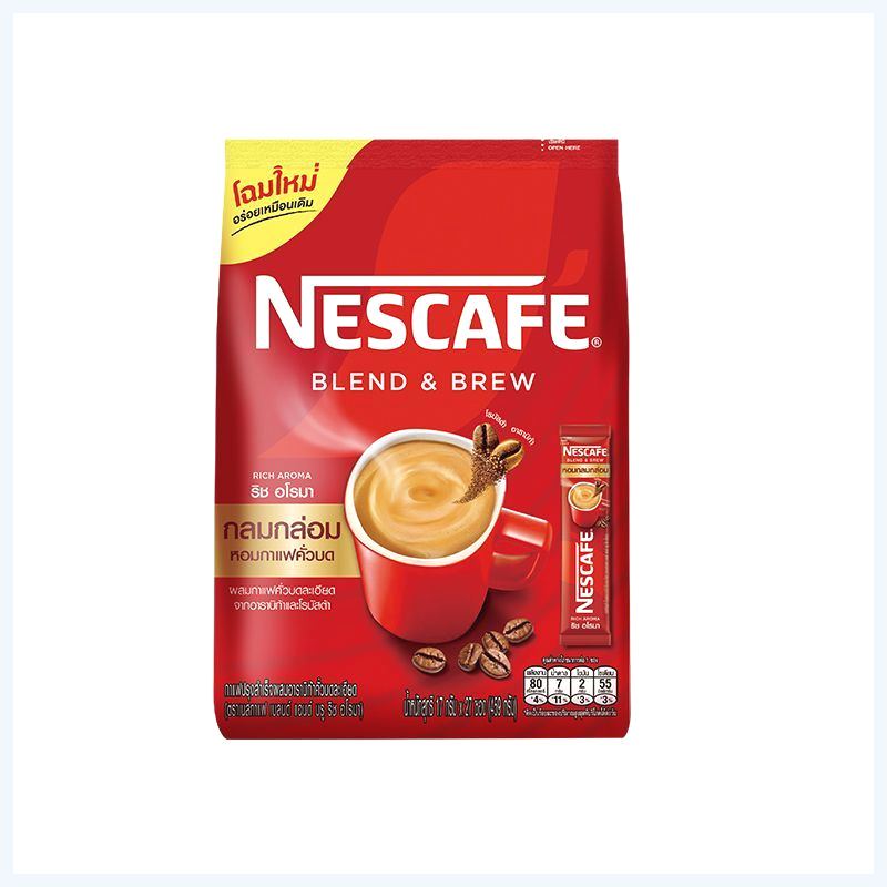 Nestle雀巢泰版速溶三合一特浓原味咖啡27条装泰国进口即溶-图1