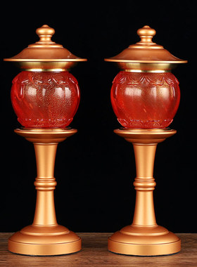 速发纯铜杯璃琉空供具套装全装供佛用品供奉家用祖先香炉供星供灯