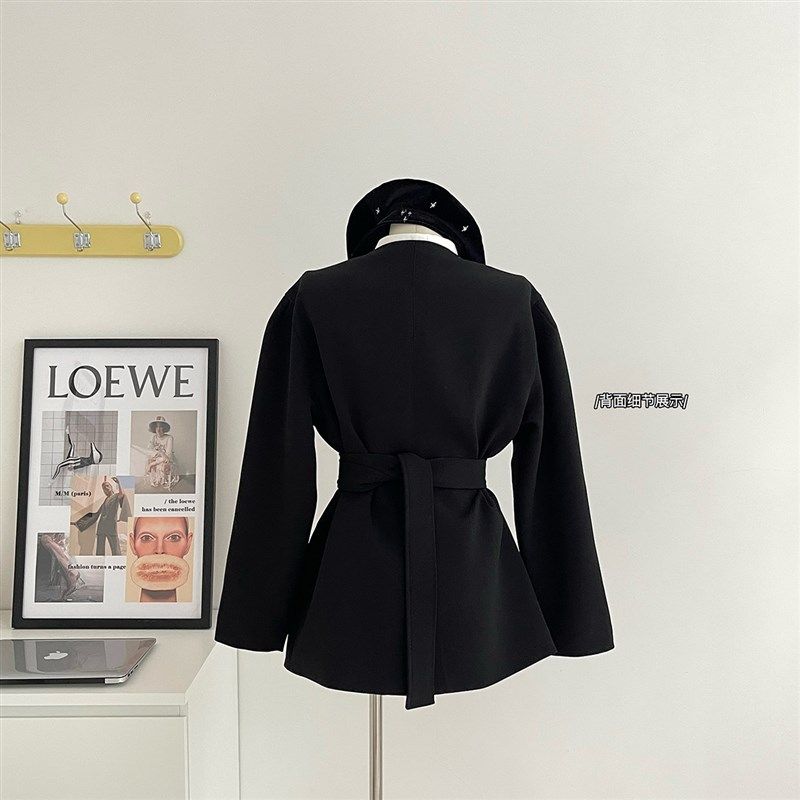 Ms XIDU 秋冬韩剧女主富家千金小个子黑色西装裙外套学院风两件套,淘宝优惠券,粉丝福利购,淘宝优惠卷