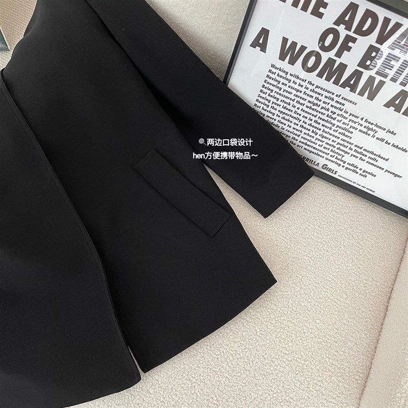 Ms XIDU 秋冬韩剧女主富家千金小个子黑色西装裙外套学院风两件套,淘宝优惠券,粉丝福利购,淘宝优惠卷