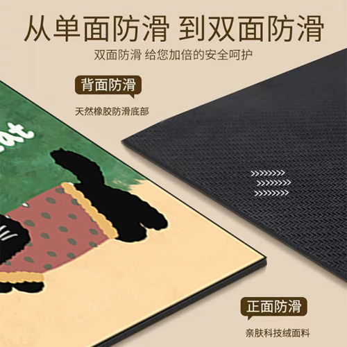 厨房地垫吸水吸油新款轻奢硅藻泥进门地毯垫防滑防油可擦耐脏脚垫 - 图0
