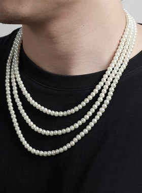 Necklace Men Jewelry 项链 Pearl Mens Charm Chain Friendship