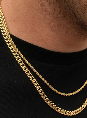 2020 Temperament Fashion Cube Rope Chain Men Necklace Classi