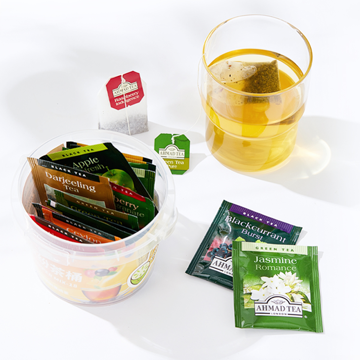 AHMAD TEA亚曼缤纷茶桶18味水果袋泡红茶办公室女生养生花茶18包