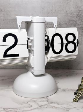 极速。自动翻页日k历摆件挂历摆件轻奢卧室ins风摆件机械网红台历