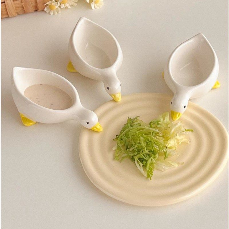 极速天鹅调味碟陶瓷浮o雕酱油碟家用小味蝶醋碟蘸料碟鸭子酱料碟,淘宝优惠券,粉丝福利购,淘宝优惠卷