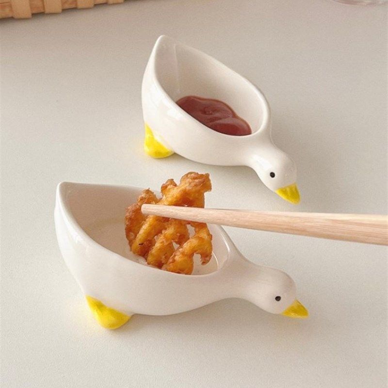 极速天鹅调味碟陶瓷浮o雕酱油碟家用小味蝶醋碟蘸料碟鸭子酱料碟,淘宝优惠券,粉丝福利购,淘宝优惠卷