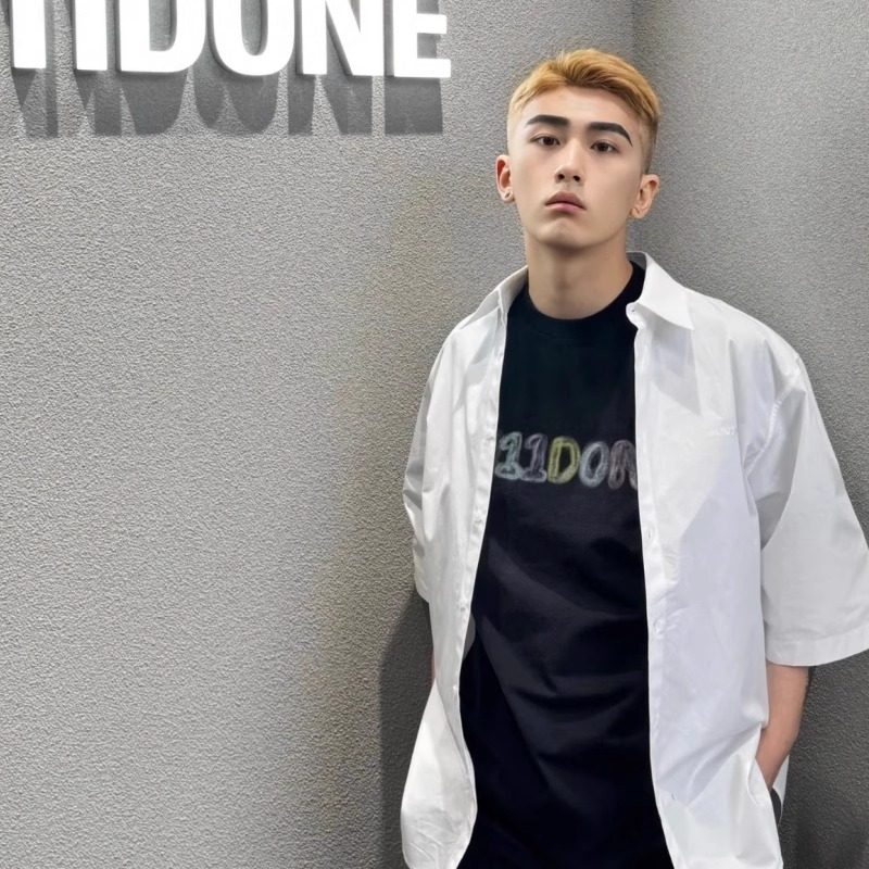 【现货】WE11DONE TRACK肖战同款长袖衬衫彩绘粉笔字母衬衣外套,淘宝优惠券,粉丝福利购,淘宝优惠卷