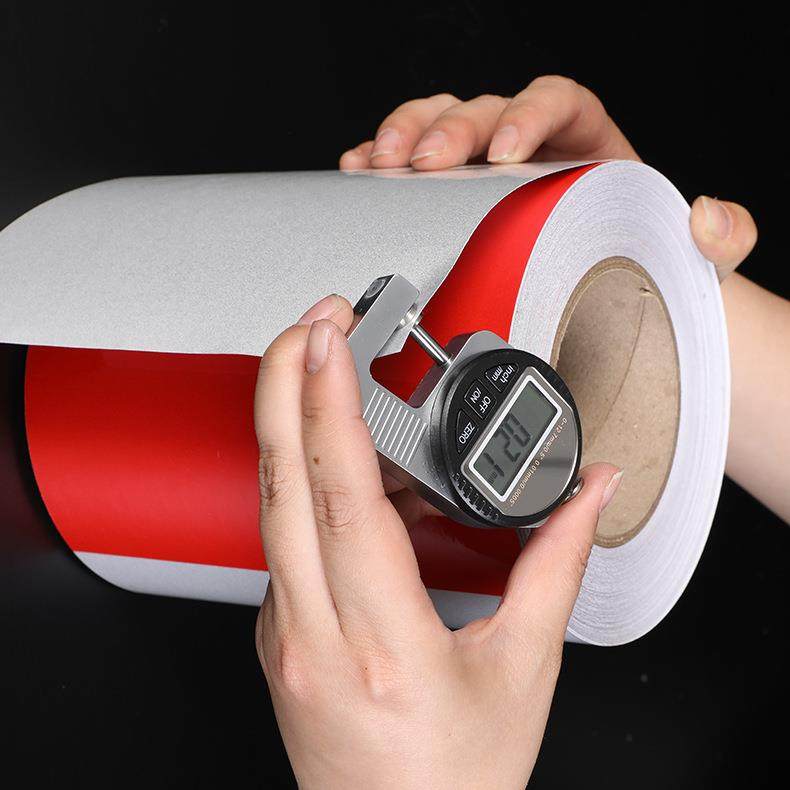 钢管免漆红白反光贴纸不干胶脚手架警示贴反光膜竖条纹40cm反光带,淘宝优惠券,粉丝福利购,淘宝优惠卷