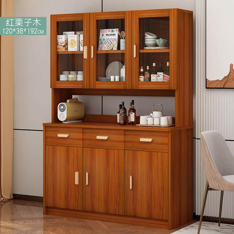 餐边柜现代简约客厅柜子储物柜家用靠墙一体仿实木餐厅酒柜置物柜,淘宝优惠券,粉丝福利购,淘宝优惠卷