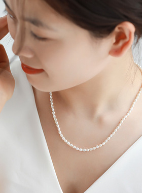 天然淡水珍珠项链时尚百搭锁骨链