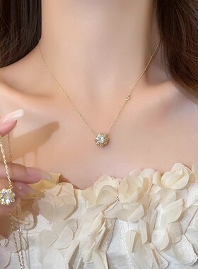 人鱼之泪超闪锆石项链水钻锁骨链