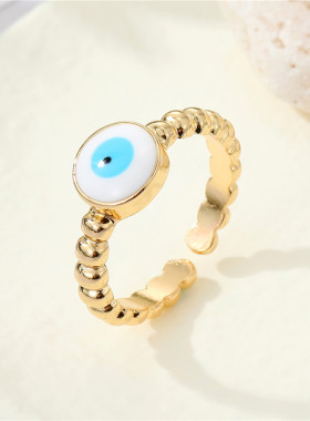 极速Trendy Turkey Evil Euye Angel Rings For Women Men New Un
