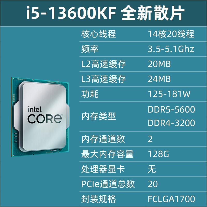 i5 13400F/13490F/13600KF/14600K i7 13700/14700 i9 13900K CPU - 图0