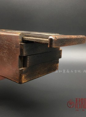 新品仿老镶嵌雕刻双牛带机关首饰盒木盒小L盒子仿古木雕储物收纳