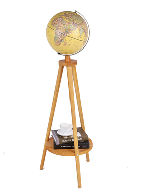 极速大号落地发光立体浮雕地球仪带灯书房客厅装饰U摆件办公室居