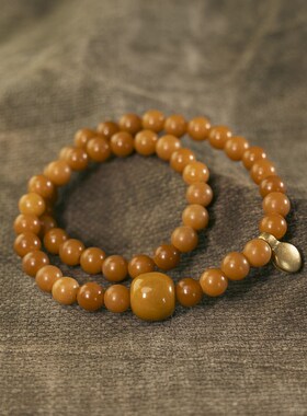 新品非鱼之家复古民族风菩提w根手串 个性百搭双层手链男女款珠子