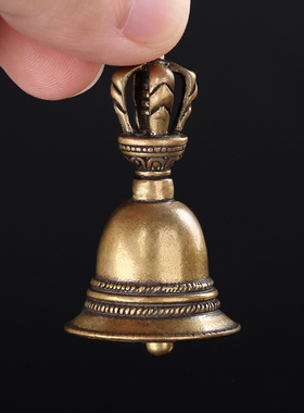 极速藏式复古黄铜五股金刚铃修行C随身吊坠铃铛音质清脆金刚杵挂